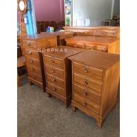 ราคา Nobpha9 ตู้หัวเตียงไม้สัก ตู้เอกสารไม้สักแท้ ไม่มีไม้อื่นเจือปน 3 ชั้น (12664605)