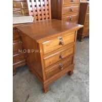ราคา Nobpha9 ตู้ลิ้นชักไม้สักแท้ ตู้ลิ้นชัก3ชั้น ตู้หัวเตียง ตู้เอกสาร normal (12664646)