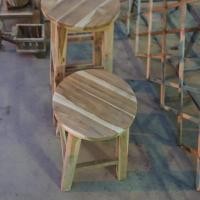 ราคา Nobpha9 เก้าอี้กลมไม้สักแท้ สูง50cm งานไม้สักดิบ normal (12663624)