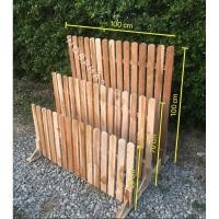 ราคา Nobpha9 รั้วไม้สักแท้ รั้วกั้นบ้าน รั้วบังตา รั้วสนามไม้รั้วคัดเกรด ยาว100cm รั้วกั้นสวน รั้วแต่งสวน สูง50cm+ขาตั้ง/คู่ (12664530)