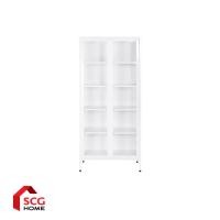 ราคา Kiosk Furniture ตู้โชว์ 5 ชั้น ทรงสูงรุ่น Sleek พร้อมกระจกใส 3 ด้าน สีขาว (12664811)