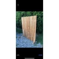 ราคา Nobpha9 รั้วสนาม รั้วกั้นบ้าน สูง120cmยาว100cmกั้นประตู ไม้สักแท้ รั้ว+ขาตั้ง (12664494)