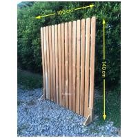 ราคา Nobpha9 รั้วสนาม รั้วกั้นบ้าน สูง140cmยาว100cmกั้นประตู ไม้สักแท้ รั้วพร้อมขาตั้งคู่ (12664513)