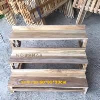 ราคา Nobpha9 3 ชั้นขั้นบันไดปกทึบ 3 ชั้นไม้สักแท้ ขนาด50x33x33cm normal (12664638)