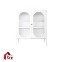 ราคา Kiosk Furniture ตู้โชว์ 3 ชั้น รุ่น Sleek ทรงกลาง พร้อมกระจกคลื่นมุมโค้ง 3 ด้าน สีขาว (12664802)