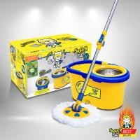ราคา SUPERCAT ชุดถังปั่นพร้อมไม้ม็อบถูพื้น รุ่นสุดคุ้มพลัส แถมผ้าม็อบถูพื้นไมโครไฟเบอร์ 2 ผืนในกล่อง (12665199)
