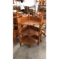 ราคา Nobpha9 โต๊ะไม้สักเข้ามุม3ชั้น แบบเรียบ (12664215)