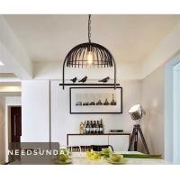ราคา NEEDSUNDAY โคมไฟวินเทจ โมเดิร์น ทรงกรงนก พร้อมหลอดไฟวินเทจ ดำ (12667203)