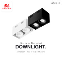 ราคา SL LIGHTING โคมไฟดาวน์ไลท์ติดลอย 2 ช่อง SL-3-570-2 ขั้ว G5.3 MR16 สีดำ (10312647)