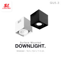 ราคา SL LIGHTING โคมไฟดาวน์ไลท์ติดลอย SL-3-570-1 ทรงสี่เหลี่ยม ขั้ว G5.3 MR16 สีดำ (10312654)