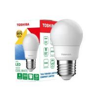 ราคา [ซื้อครบ 4 หลอด ฟรี 1 ] TOSHIBA หลอดไฟ LED 4 วัตต์ หลอดปิงปอง หลอดไฟถนอมสายตา LED A45 BULB สีเดย์ไลท์,คูลไวท์,วอร์มไวท์ คูลไวท์ 4W (10424881)