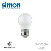 ราคา Simon LED หลอดไฟ LED ขั้วหลอดไฟ E27 แสงเหลืองแสงกลางแสงขาว ประหยัดไฟ LED 3W,6500K แสงขาว (10872588)