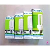 ราคา YOJI ONLINE หลอดจีนี่ Genie ขั้ว E27 หลอดประหยัดไฟ หลอดไฟ หลอด3U ฟิลลิปส์ Philips 8W,ขาว Daylight (10966348)