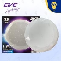 ราคา EVE โคมไฟเพดาน LED 24w./36w. พร้อมหลอดไฟ รุ่น Sphere ลายเพชร แสงขาว โคมไฟซาลาเปา 36w แสงขาว (12113576)