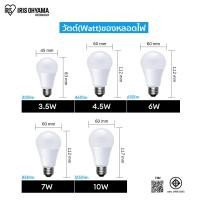 ราคา IRIS OHYAMA หลอดไฟ LED bulb Daylight ไฟ LED สว่างนวลตา หลอดไฟประหยัดพลังงาน 6500K ขั้ว E27 3.5W 4.5W 6W 7W 10W ใช้ได้นาน 15 ปี (30,000ชม.) 4.5W (12145839)