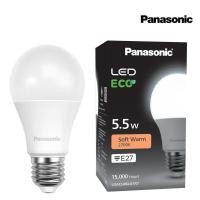 ราคา Panasonic LED ECO Bulb หลอดไฟแอลอีดี รุ่น ECO ขั้ว E27 5.5W 8.5W 10.5W 14W แสงขาว แสงคูล แสงวอร์ม 5.5W แสงวอร์ม (12230589)