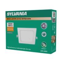 ราคา sylvania ดาวน์ไลท์แบบฝังฝ้า รุ่น bravo lighter led v sq 12w ww แสงวอร์มไวท์ หน้าเหลี่ยม (12283202)