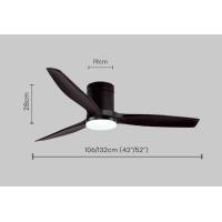 ราคา LSM พัดลมเพดาน 3ใบพัดไม้ รุ่น FCW3-003L BLACK 52" (12340968)