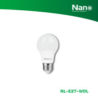 ราคา NANO LED Bulb หลอดประหยัดไฟแอลอีดี ขั้ว E27 (1ชิ้น/กล่อง) รุ่น NL-E27-WDL, NL-E27-WWW แสงขาว Daylight 18W NL-E27-18W (12430025)
