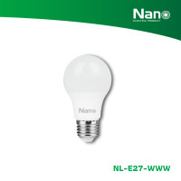 ราคา NANO LED Bulb หลอดประหยัดไฟแอลอีดี ขั้ว E27 (1ชิ้น/กล่อง) รุ่น NL-E27-WDL, NL-E27-WWW แสงเหลือง Warm White 9W NL-E27-9W (12501687)