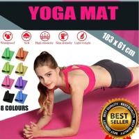 ราคา Homelove เสื่อโยคะ แผ่นใหญ่ ขนาด 183 x 61 cm ฟรีสายรัดเสื่อโยคะ แผ่นรองโยคะ Yoga mat Yoga ชมพู (12447659)