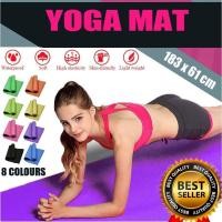 ราคา Homelove เสื่อโยคะ แผ่นใหญ่ ขนาด 183 x 61 cm ฟรีสายรัดเสื่อโยคะ แผ่นรองโยคะ Yoga mat Yoga ม่วง (12447658)