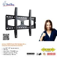 ราคา All New T3000 Pure Flat Design 40mm. ขาแขวนทีวี LED,LCD,Plasma TV 55"-75" Fixed Wall Mount Bracket, Max VESA 710 x 480 mm.,Weight Capacity 75 Kg 25.5x (10828835)