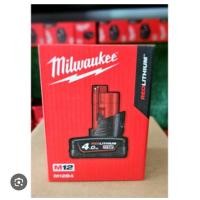 ราคา แบตเตอรี่ Milwaukee M12 B4 12V ขนาด 4.0Ah มีกล่องแพ็คเกจ (12357983)