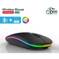 ราคา RGB Wireless Mouse Rechargeable เม้าส์ไร้สาย 2.4Ghz + Bluetooth,Rose Gold (10968615)