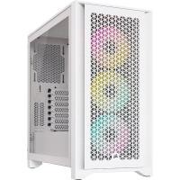 ราคา Corsair iCUE 4000D RGB Airflow Mid-Tower Case - 3X AF120 RGB Elite Fans BLACK / WHITE 4000D RGB AIR WHITE (11086772)