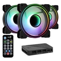 ราคา Aerocool Mirage 12 ARGB Pro 120mm ARGB พัดลมเคส 3PC H66F HUB (12030867)
