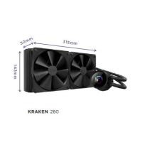 ราคา NZXT KRAKEN 240 / 280 LIQUID COOLING WITH LCD DISPLAY CPU COOLER rl-kn240-b1 - BLACK 280MM (12015119)