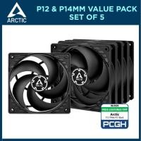 ราคา ARCTIC P12 PWM PST - 120 mm HIGH STATIC PRESSURE Fan Speed: 200-1800 RPM - Black/Black พัดลมเคส P12 120MM PACK5 (12030703)