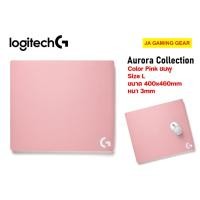 ราคา JA GAMING GEAR แผ่นรองเมาส์โลจิเทค Logitech gaming Mousepad Aurora Pink (10951390)