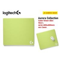 ราคา JA GAMING GEAR แผ่นรองเมาส์โลจิเทค Logitech gaming Mousepad Aurora Green (10951387)