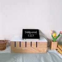 ราคา Teddywood กล่องเก็บสายไฟ กล่องไม้ กล่องเก็บปลั๊กไฟ m (10701607)