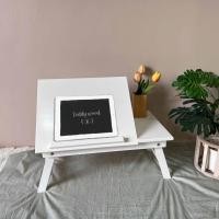 ราคา Teddywood โต๊ะเขียนหนังสือ วางไอแพด และหนังสือ สีขาว (10810850)