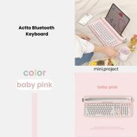 ราคา Mini Project actto bluetooth keyboard คีย์บอร์ดบลูธูทสไตล์วินเทจ Baby pink,+ number pad normal Mini Project (10873768)
