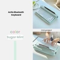 ราคา Mini Project actto bluetooth keyboard คีย์บอร์ดบลูธูทสไตล์วินเทจ Sugar mint,+ number pad normal Mini Project (10873770)