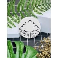 ราคา Mattii แผ่นหินรองแก้วมินิมอล เส้นผ่าศูนย์กลาง 10 cm. กลม เมฆฝน (10610981)