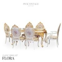 ราคา FLORA CLASSIC DINING SET : ชุดโต๊ะอาหารสไตล์หลุยส์ 6ที่นั่ง รุ่น ฟลอร่า กทม&ปริมณฑล (12398659)