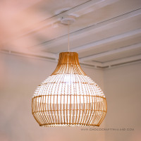 ราคา CHOCO CRAFT โคมไฟหวาย ทรงน้ำเต้า ถักหวายเทียมสีขาว เส้นผ่าศูนย์กลางโดยประมาณ 45 * สูง 45 cm (12274838)