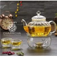 ราคา charmcha กาน้ำชาลายฟักทอง600ml+ทีกรองชา+แก้ว+เตา+เทียน+กา ถูกสุด! ชุด ของขวัญ กาชา ฌามชา ชุดกา+แก้ว2+เตากลม (12571409)