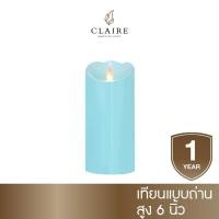 ราคา Claire Candle เทียนไฟฟ้า LED ความสูง 6 นิ้ว ฟ้า (10362864)