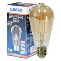 ราคา LUMAX หลอดไฟ LED วินเทจ หรี่ได้ 5W/WW(แสงวอร์ม) 5วัตต์ LED (10587014)