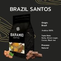 ราคา Baramio เมล็ดกาแฟคั่ว รุ่น Brazil Santos 250 g. คั่วเข้ม,บดเครื่องชงแบบหยด (12059837)