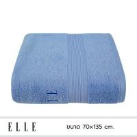 ราคา ELLE Towel ผ้าเช็ดผม COTTON & SPUN POLYESTER ขนาด 34x85 cm TEC053 ฟ้า 70x135 cm (10909006)