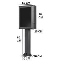 ราคา ev charger protection box ตู้ไฟ พร้อมขาตั้ง กันน้ำ ตู้ใส่เครื่องชาร์จรถยนต์ไฟฟ้า (กระจกนิรภัย) (12041842)