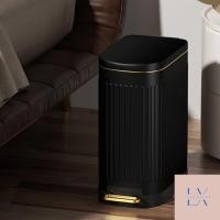 ราคา LUXU DECOR - ถังขยะ ถังขยะแสตนเลส ถังขยะมีฝาปิดและที่เหยียบเปิด ดำ (12516829)