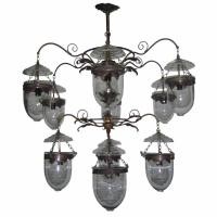 ราคา Toncawlamp โคมไฟ ชุด 10 ดวง 2 ชั้น ใส่ลูกแก้ว (ก 9 ญ 1) ใส FPD 1000A ใส (10655543)